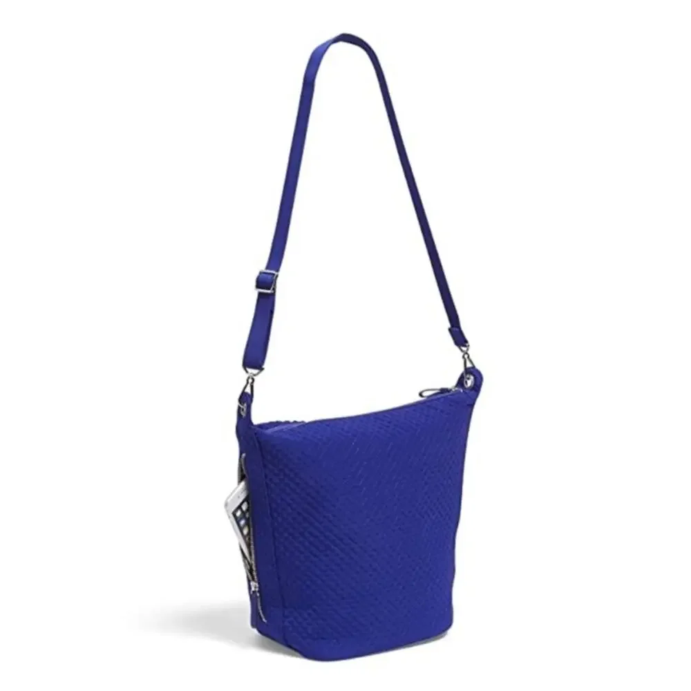 Vera Bradley Carson Hobo Bag In Gage Blue Microfiber New With Tags